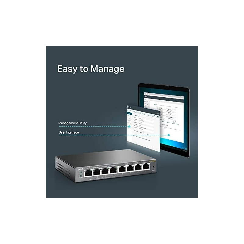 TL-SG108PE | 8 Port Gigabit PoE Switch | Easy Smart Managed | 4 PoE+ Ports @64W | Plug & Play | Sturdy Metal w/ Shielded Ports | Fanless | QoS, Vlan, IGMP & LAG | Limited Lifetime Protection