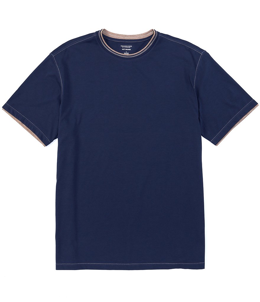 Soft Washed Short Sleeve Double Crew Neck Tee