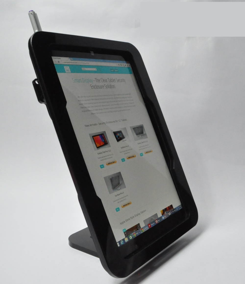 Samsung Galaxy Tab Pro 12.2 & Note Pro 12.2 Black Acrylic Desktop Stand for Store Display, Show Display, Kiosk, POS