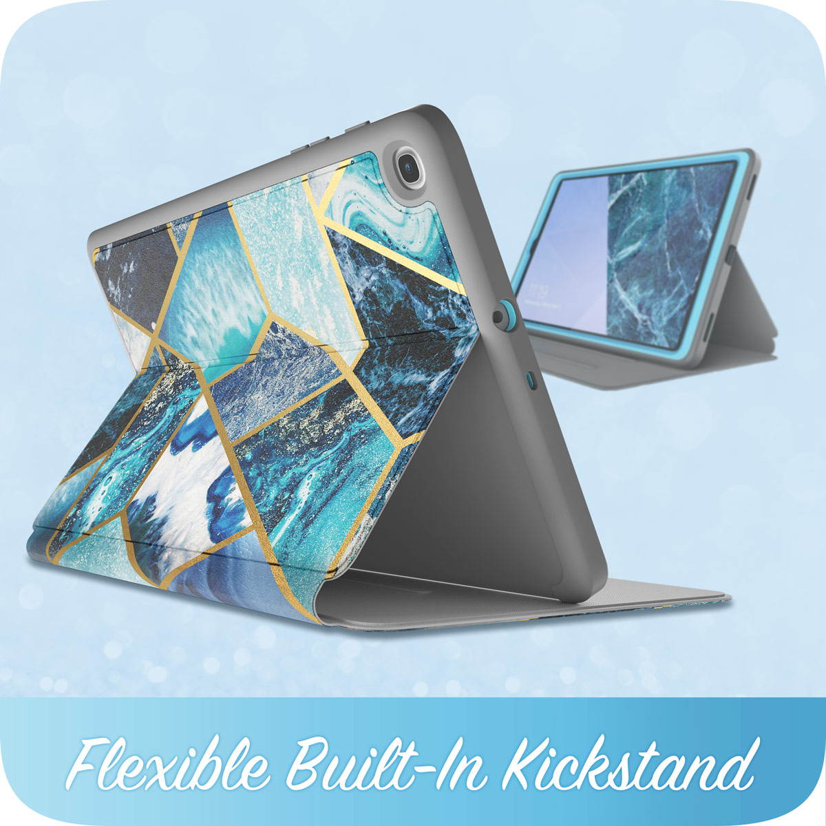 i-Blason Case Designed for Galaxy Tab A 10.1 (SM-T510/T515) 2019, [Cosmo] Full-Body Protection with Built-in Screen Protector Case for Samsung Galaxy Tab A 10.1 2019 Release (Marble)