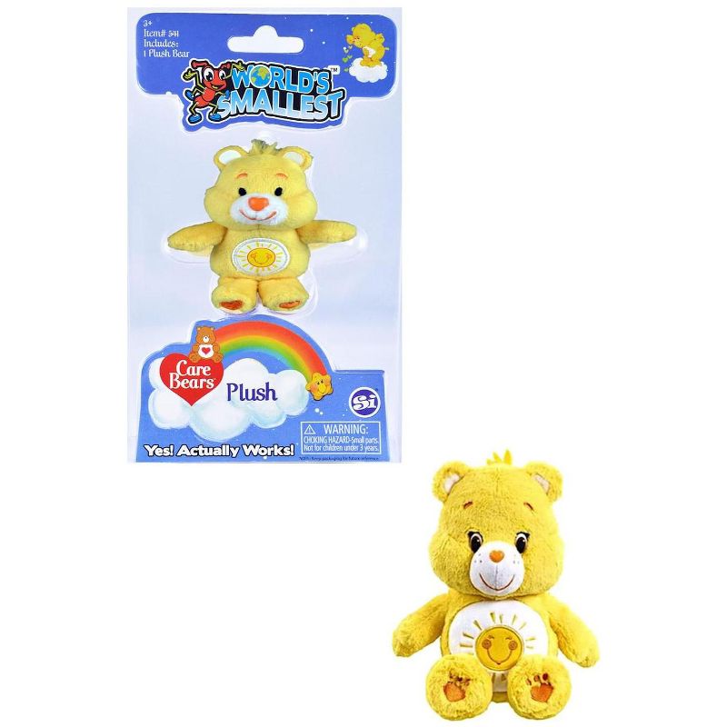 Super Impulse Worlds Smallest Care Bears Mini Plush Toy | Funshine Bear