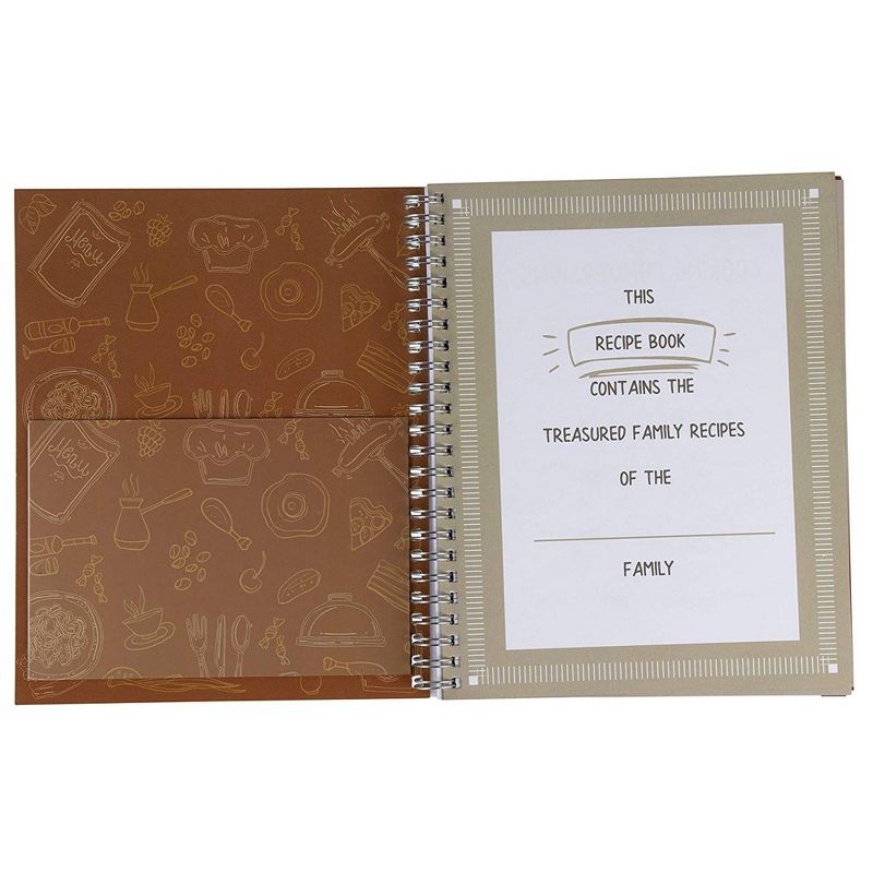 Pipilo Press Family Recipe Notebook Journal for Recording Family Treasured Recipes, 6.5x8.2