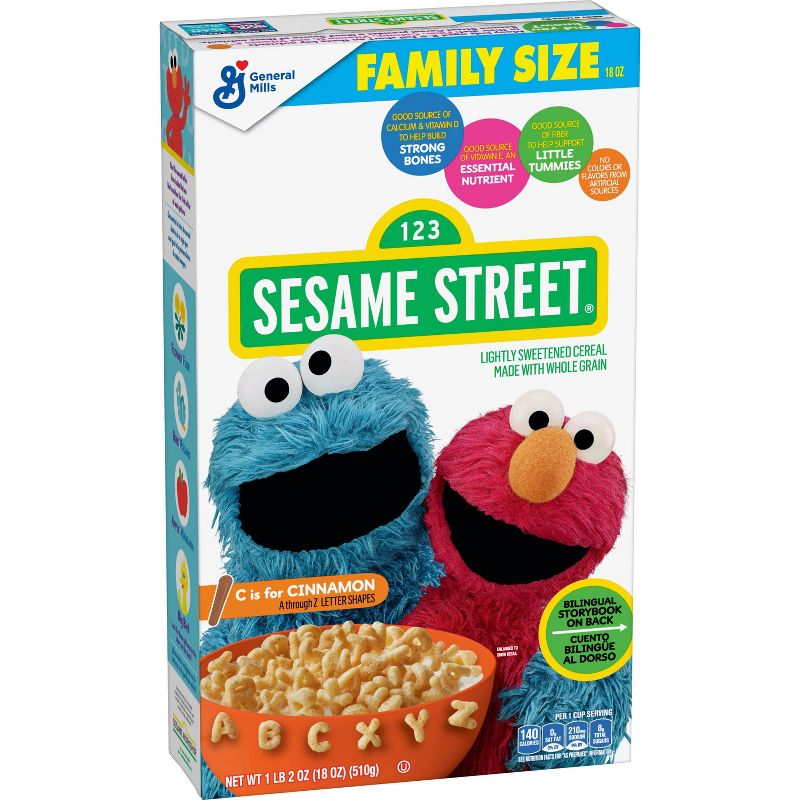 Sesame Street C is for Cinnamon Family Size Cereal - 18oz - General Mills