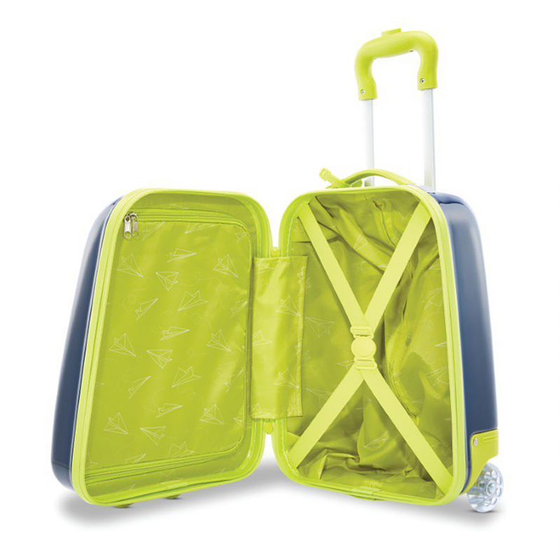 High Sierra Teddy Buddy 2 Piece Luggage Set with Wheels on Hard Rolling Suitcase & Carry Backpack Bag for Boy or Girl Toddler Kids Travel, Blue