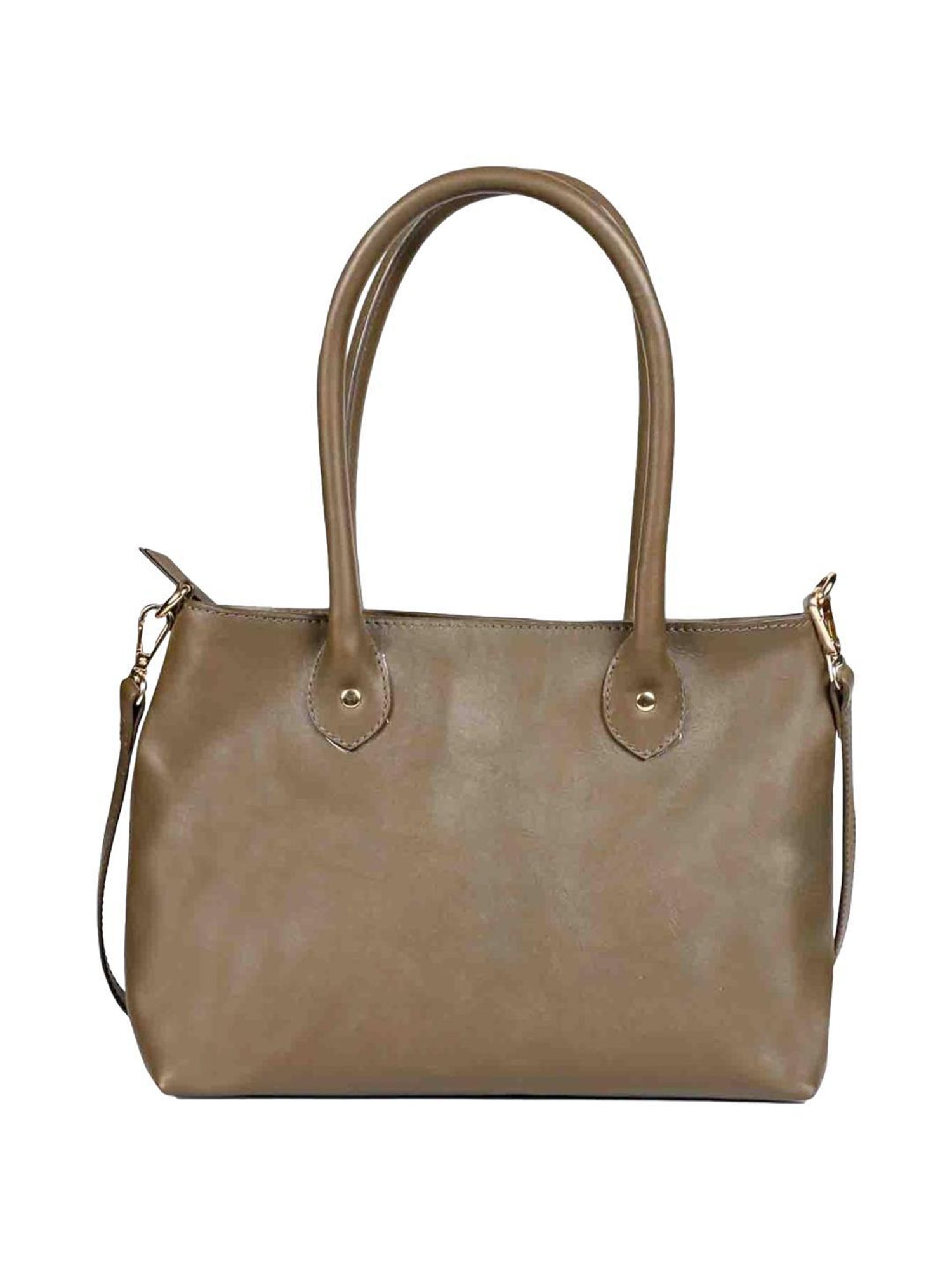 Favore Brown Solid Medium Handbag