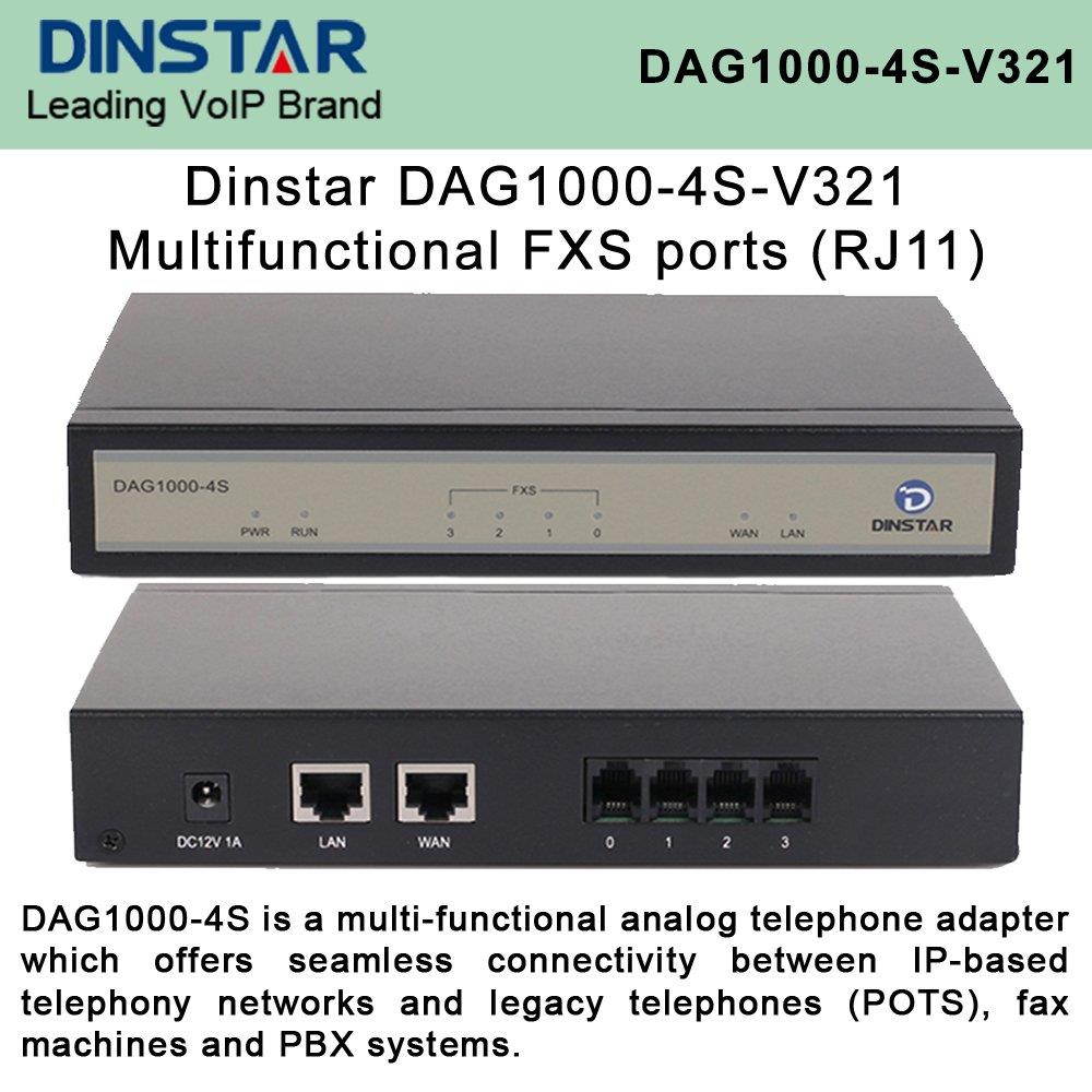 Dinstar DAG1000-4S-V321 Multi-Functional 4xFXS ports (RJ11)
