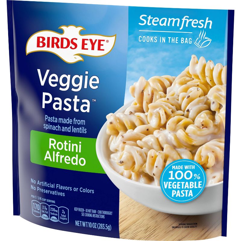 Birds Eye Frozen Spinach Lentil Veggie Pasta Rotini Alfredo - 10oz