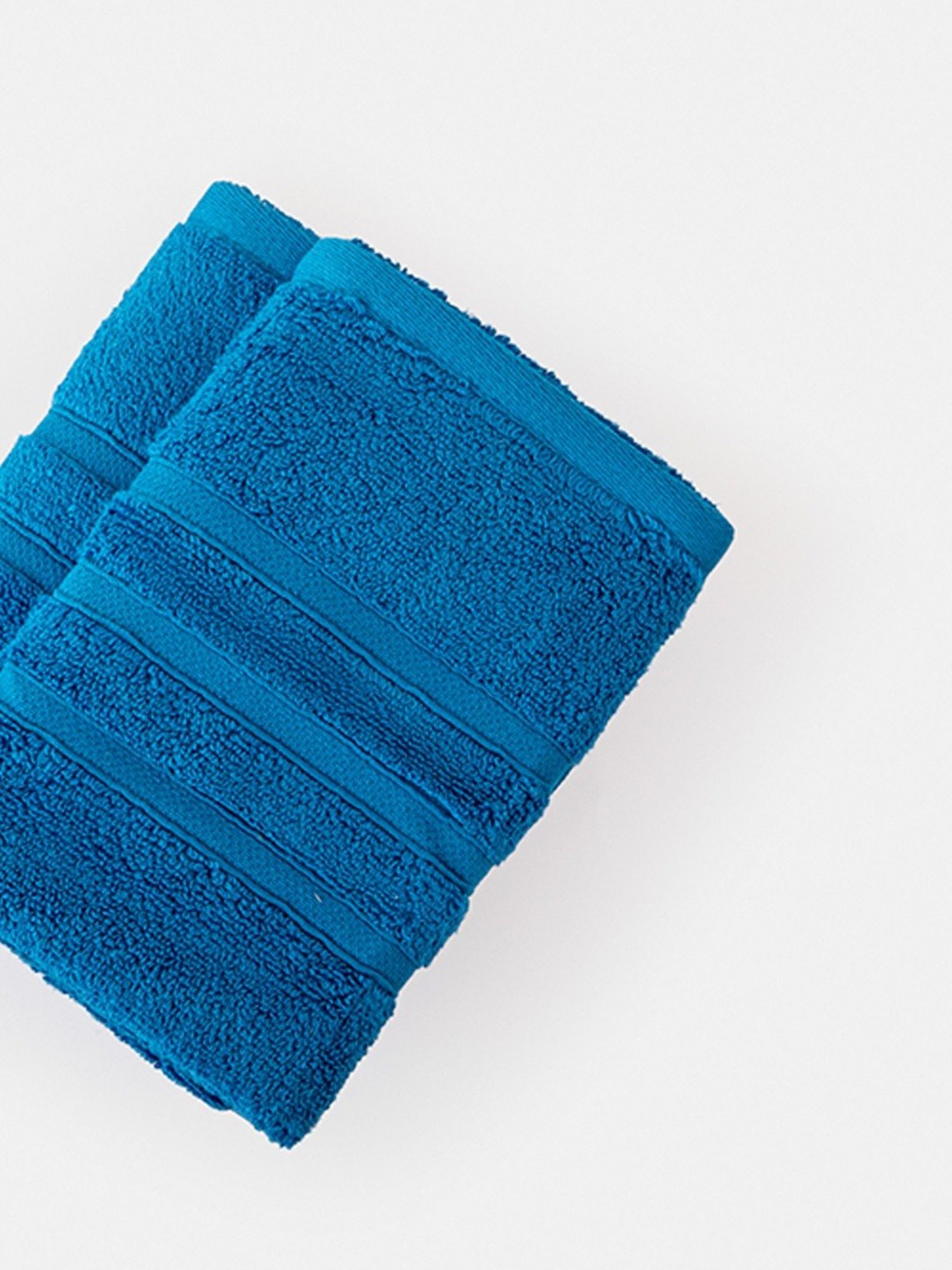 Boutique Living Kalpavriksha Blue 550 GSM Cotton Hand Towels - Set of 2