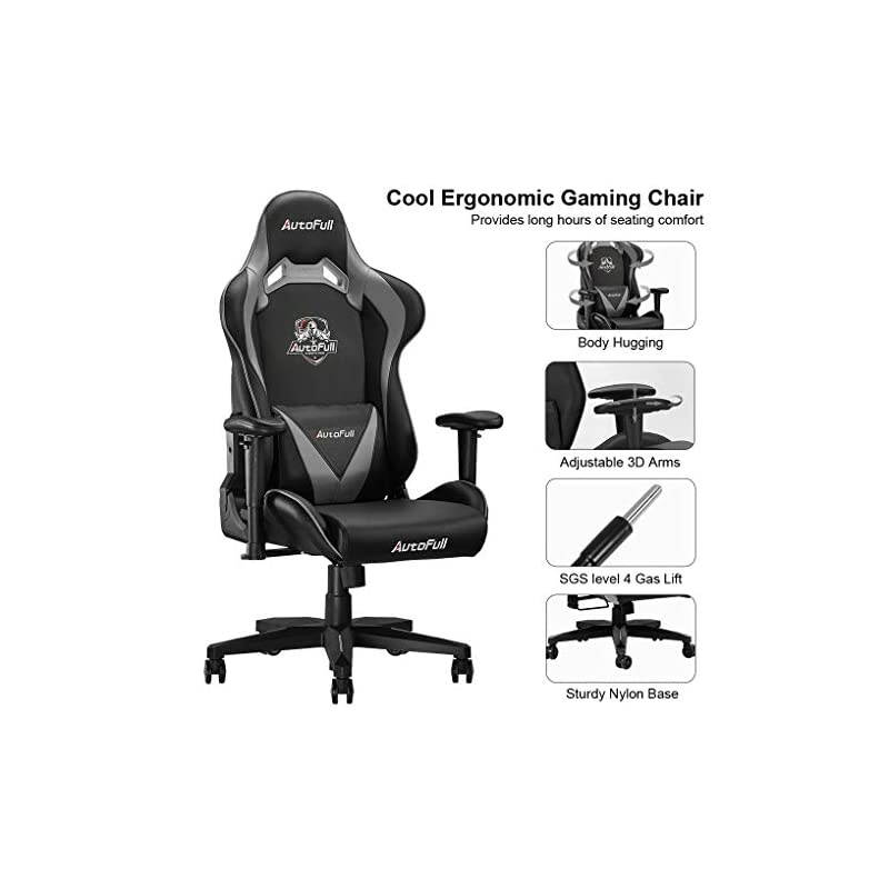Pro Big and Tall Gaming Office Chair Ergonomic High Back PU Leather Bucket Seat Racing Desk Chairs with Headrest and Lumbar Support