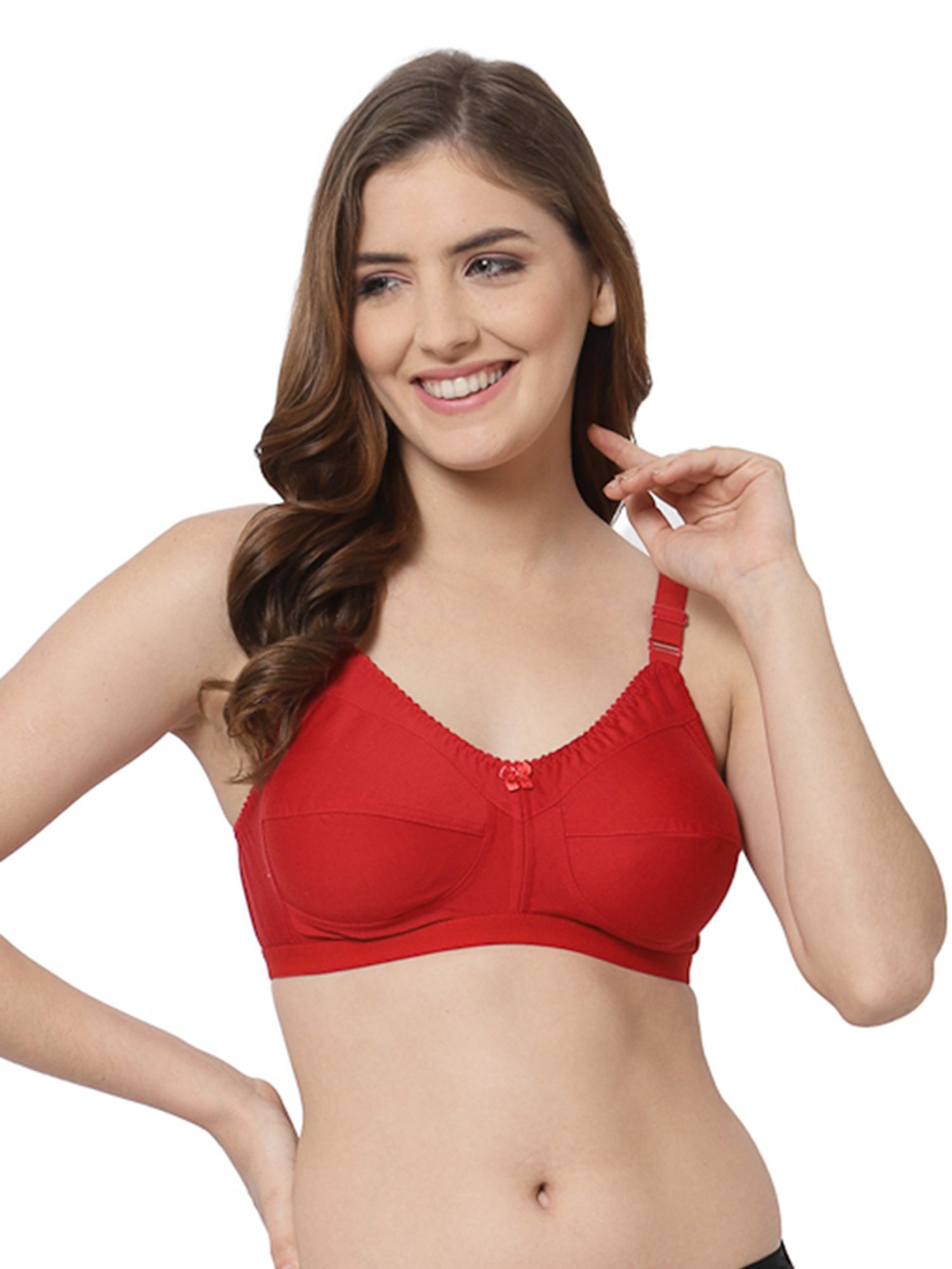 Cukoo Multicolor Solid Full Coverage Non-Wired Bra - Pack of 3