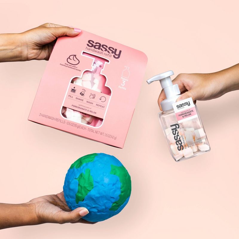 Sassy Foaming Hand Soap Refill - Pomegranate Melon - 1.5oz