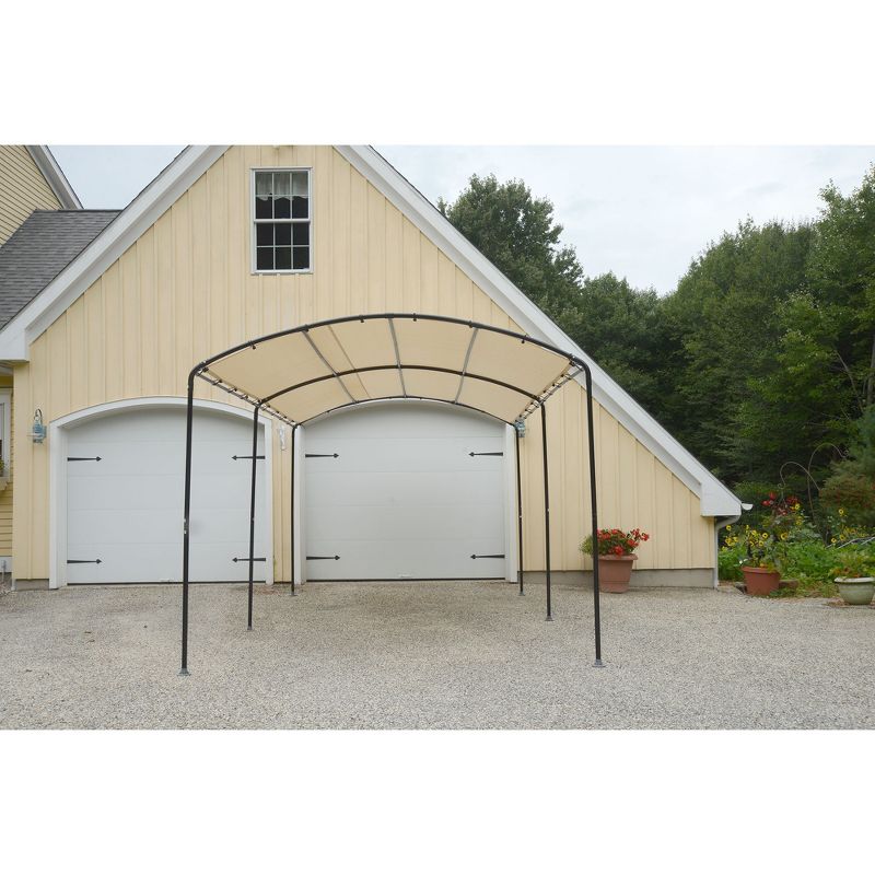 Caravan Canopy Domain 10 x 20 Foot Straight Leg Instant Canopy Tent Set, Black