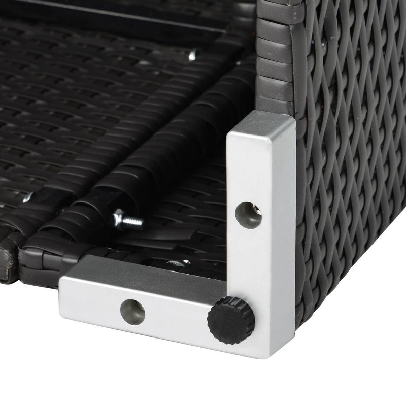 7pc Rattan Wicker Patio Sofa Set with End Table & Cushions - Art Leon