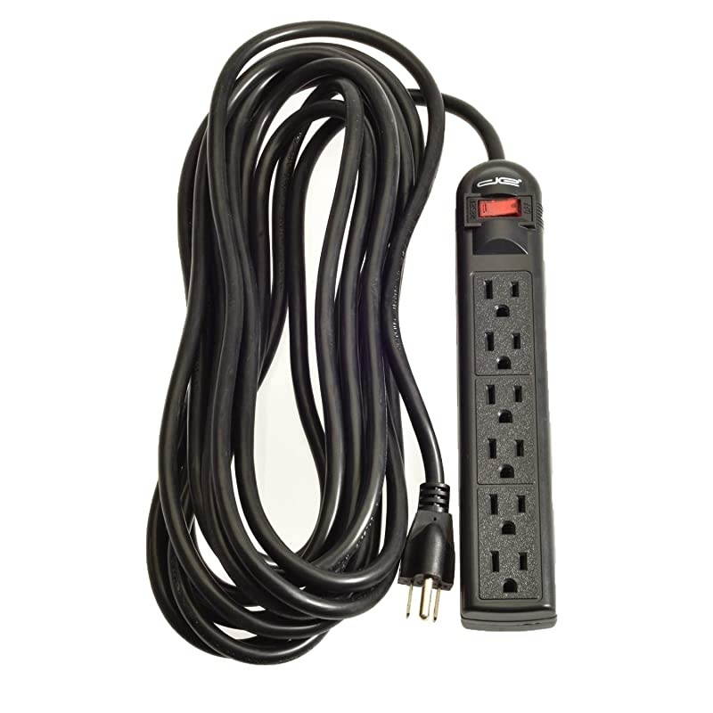 6-Outlet Surge Protector Power Strip with 8-Ft Long Extension Cord, White, ETL Listed/UL Standard