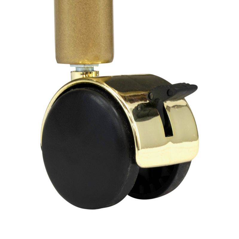 Palazzo Bar Cart with Clear Glass Gold - Studio Designs Home