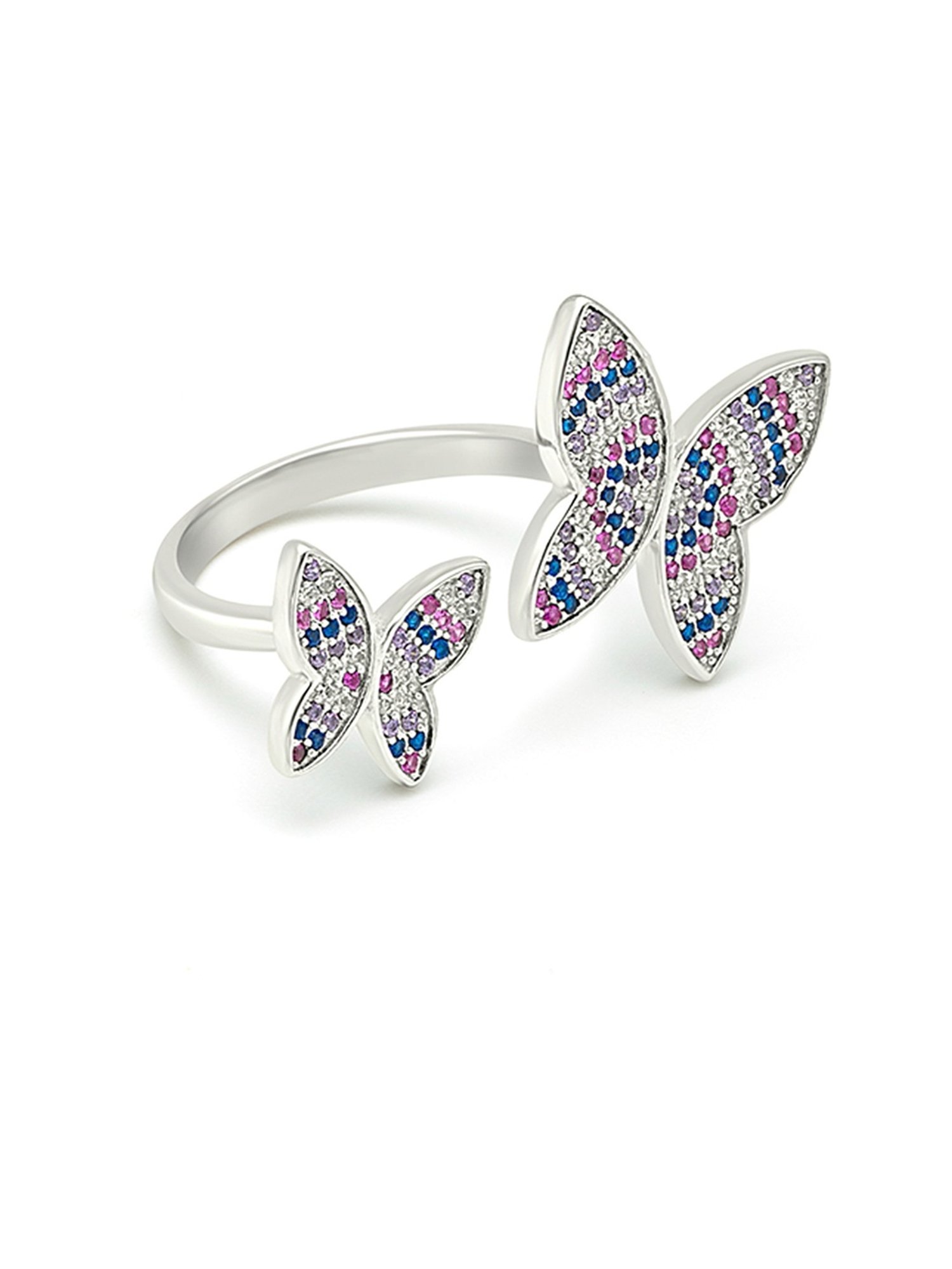 Silberry 92.5 Sterling Silver Barbie Wings Ring