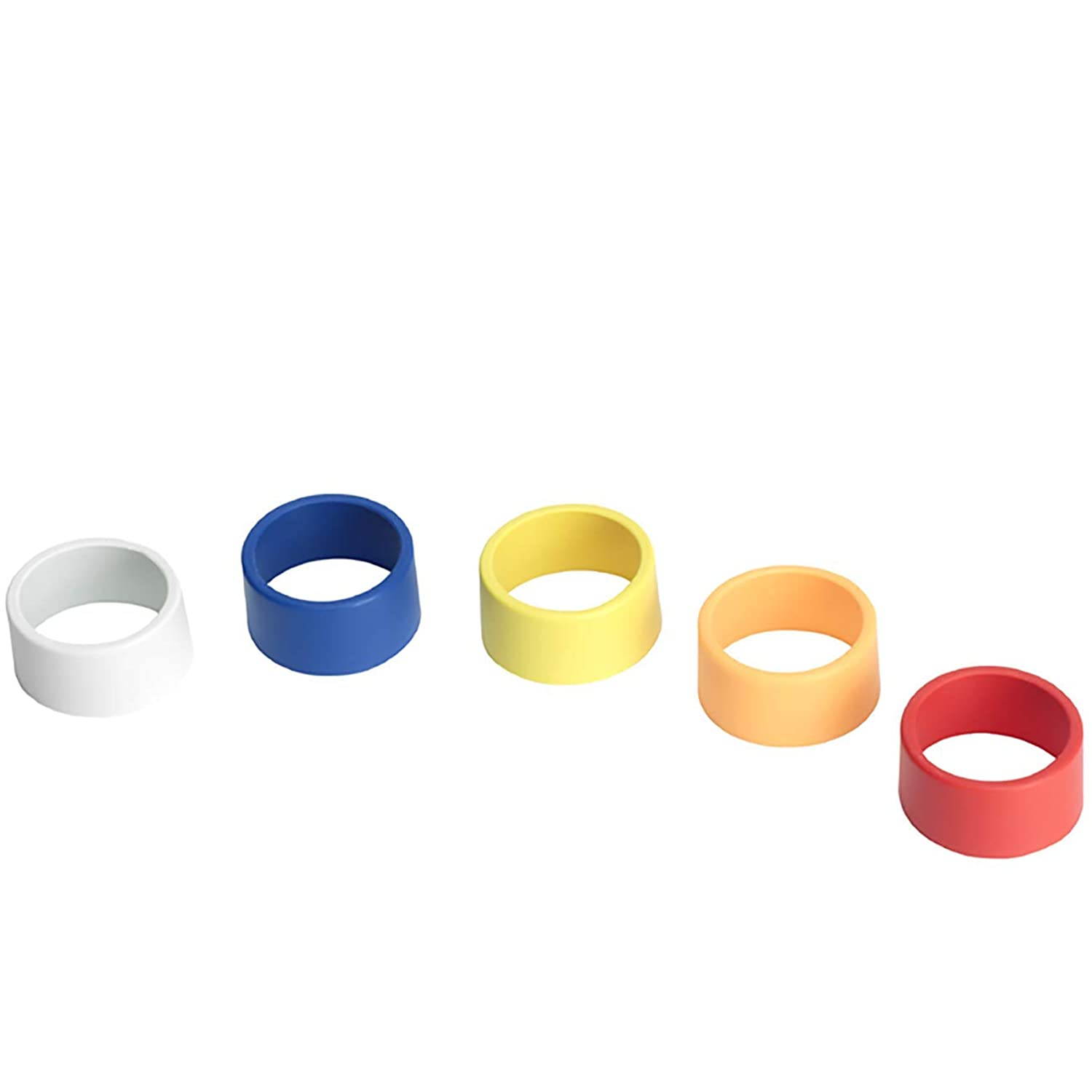 Shure WA615M Colored Handheld Transmitter ID Rings for T, UT, LX, ULX, UC (One Each: Blue, Red, Yellow, White, Orange)