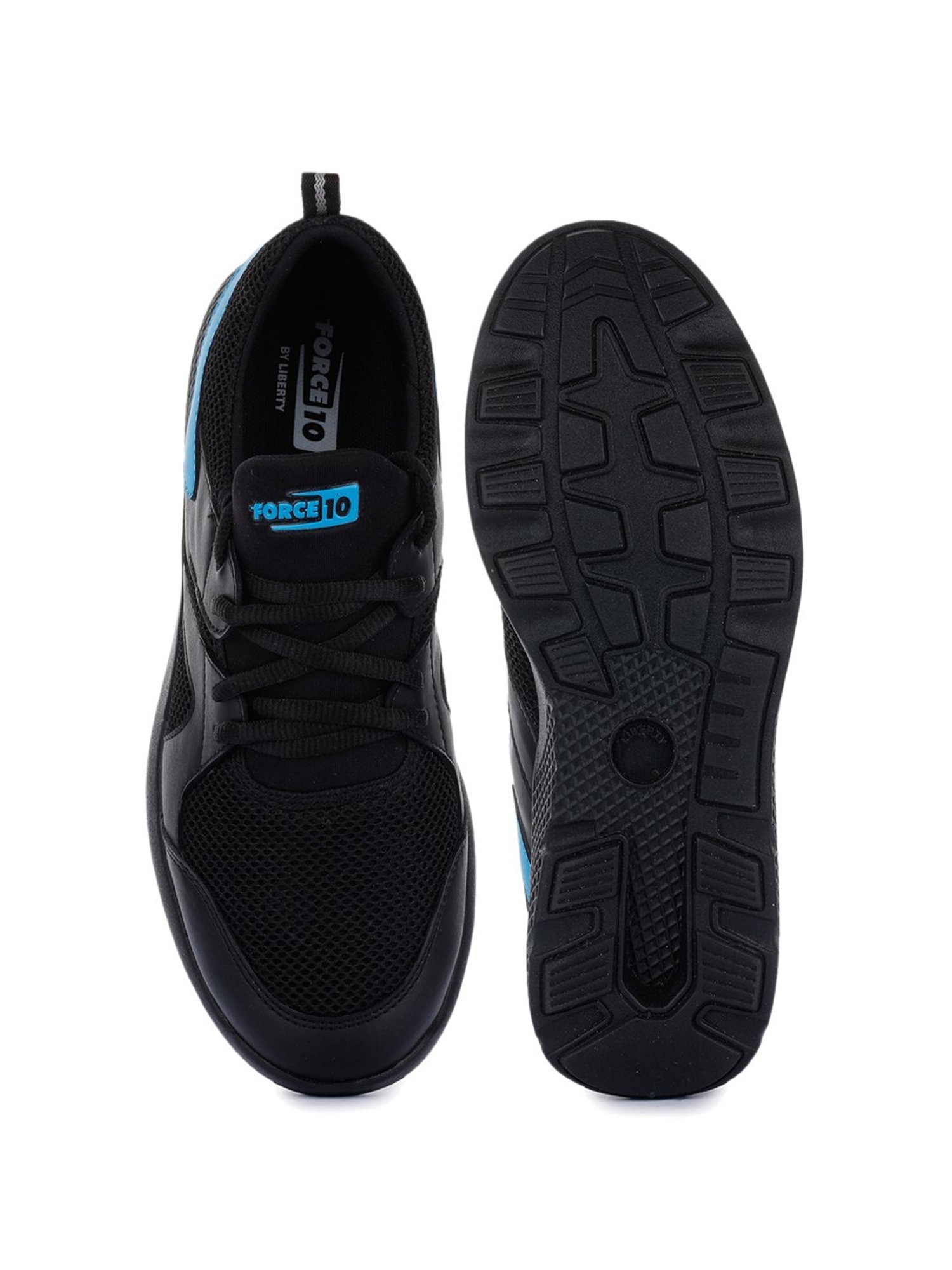 Force 10 by Liberty Black Running Shoes