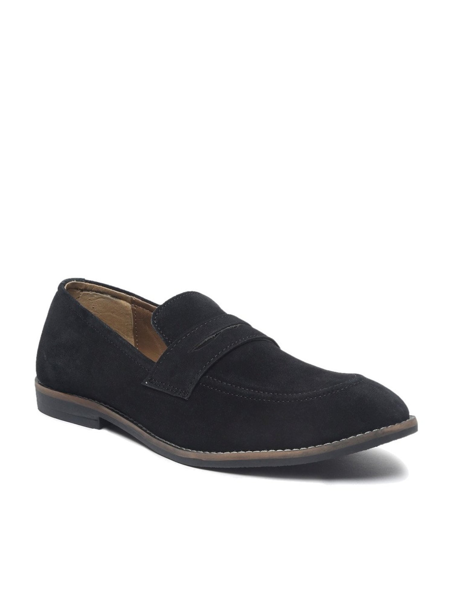 Teakwood Leathers Men's Black Casual Loafers