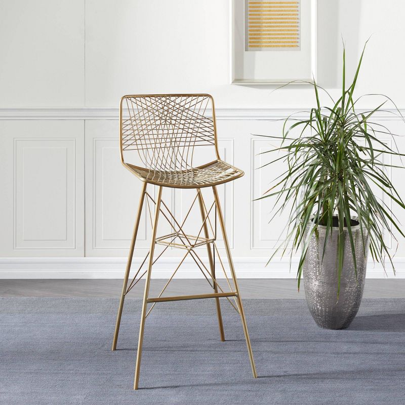 Contemporary Metal Barstool Gold - Venus Williams Collection