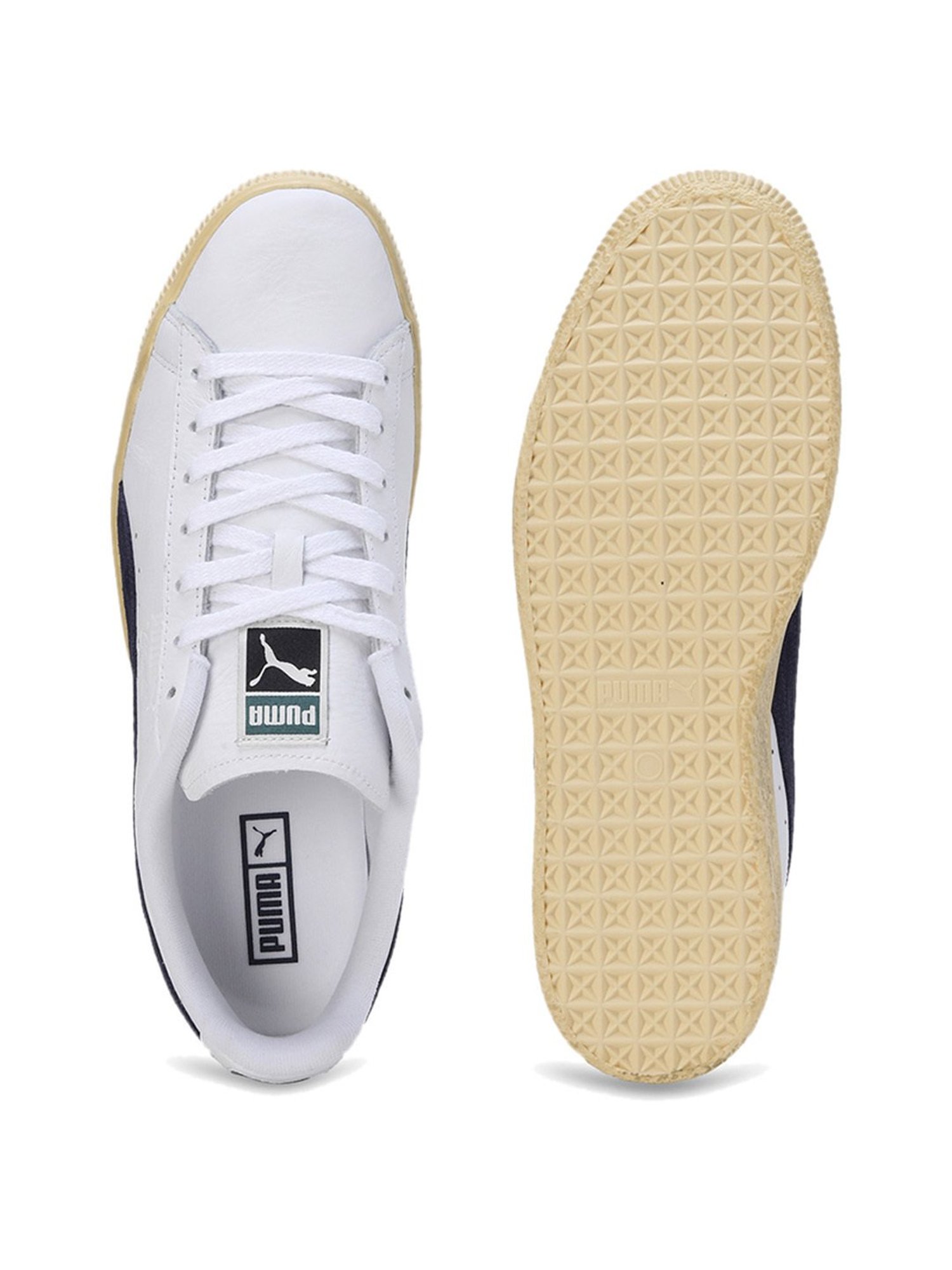 Puma Men's Clyde Vintage White Casual Sneakers