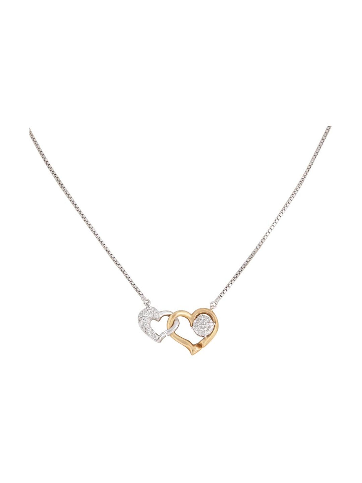 CKC 18k Gold & Diamond Pendant with Chain for Women