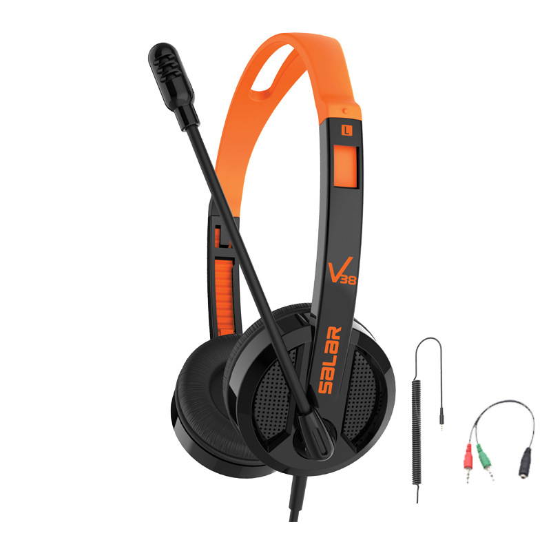 Over Ear Headphones Mic Noise Reduction 3.5MM Wired Headset