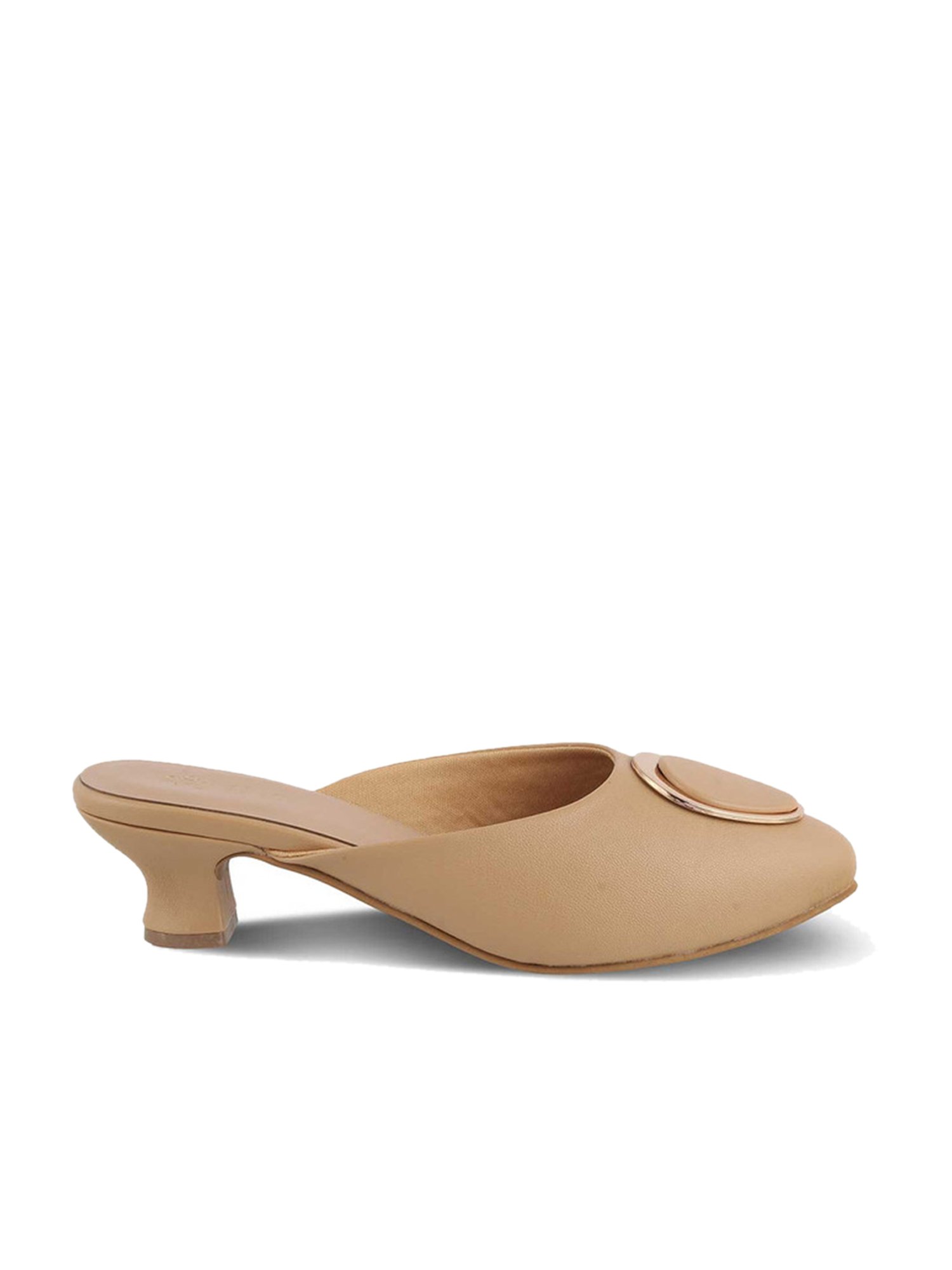 Tresmode Women's Beige Mule Shoes