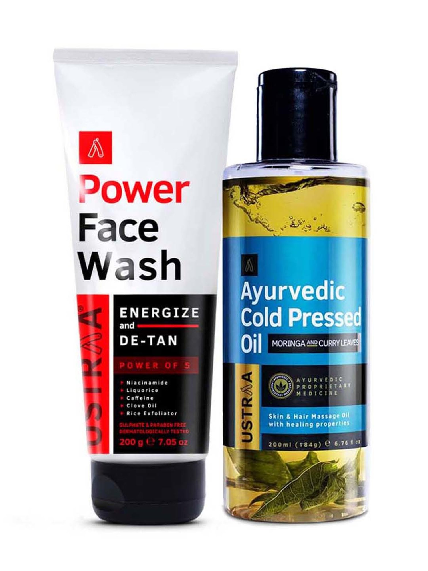 Ustraa Power Face Wash & Hair Growth Vitalizer Combo Set