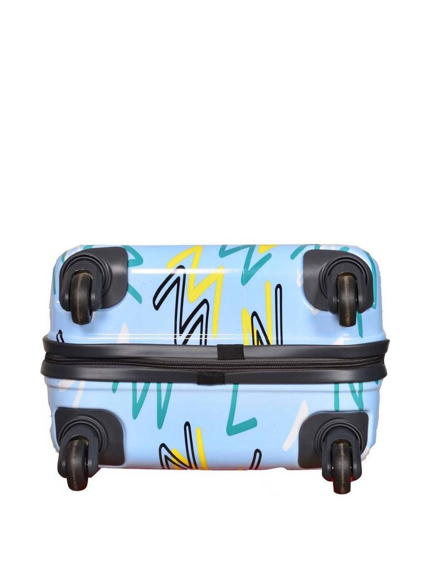 Skybags Ares Blue Printed Hard Small Trolley Bag - 35 cm
