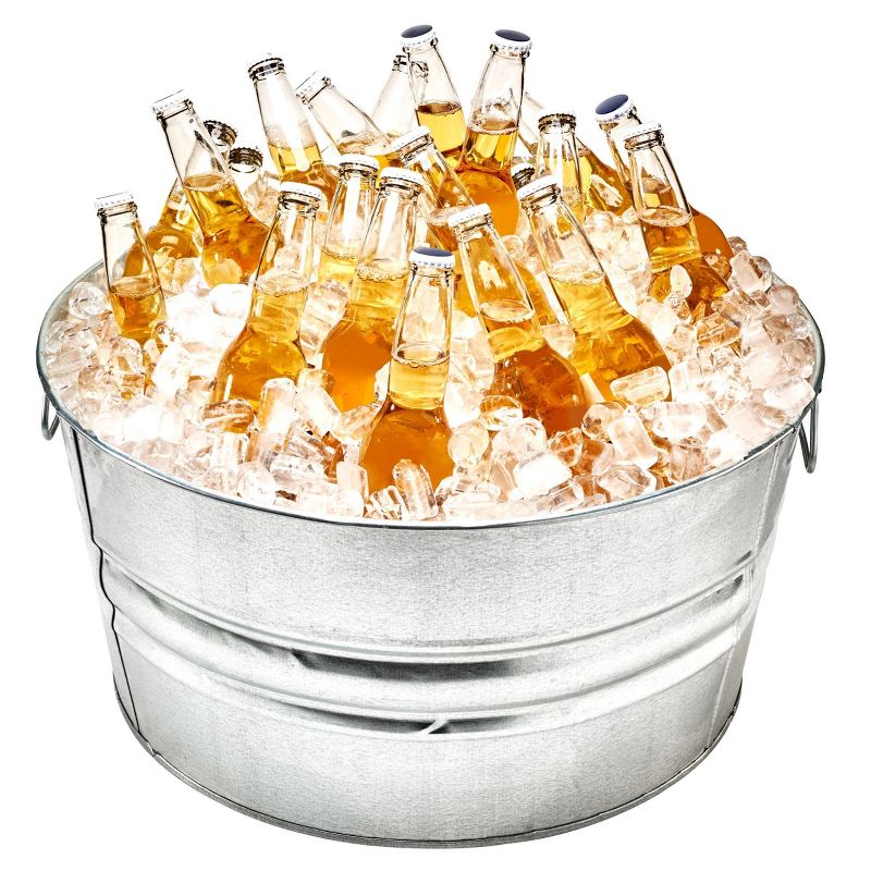 Behrens 15gal Galvanized Steel Round Tub Silver