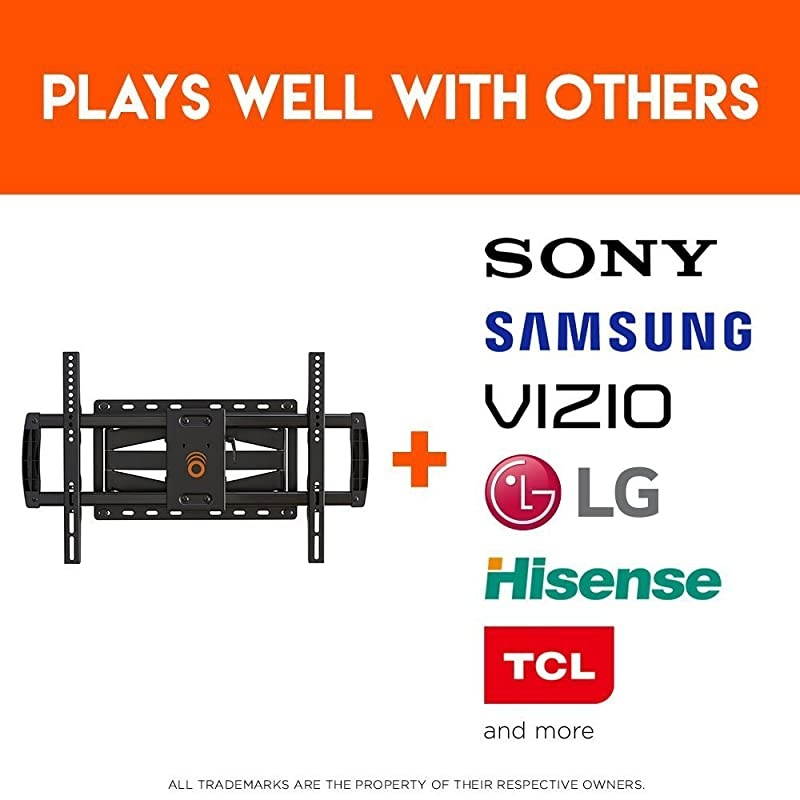 Swivel Articulating TV Wall Mount Bracket for TVs Up to 75" - Extends from The Wall 16" with Full Motion & Tilt - Simple 3-Step Install