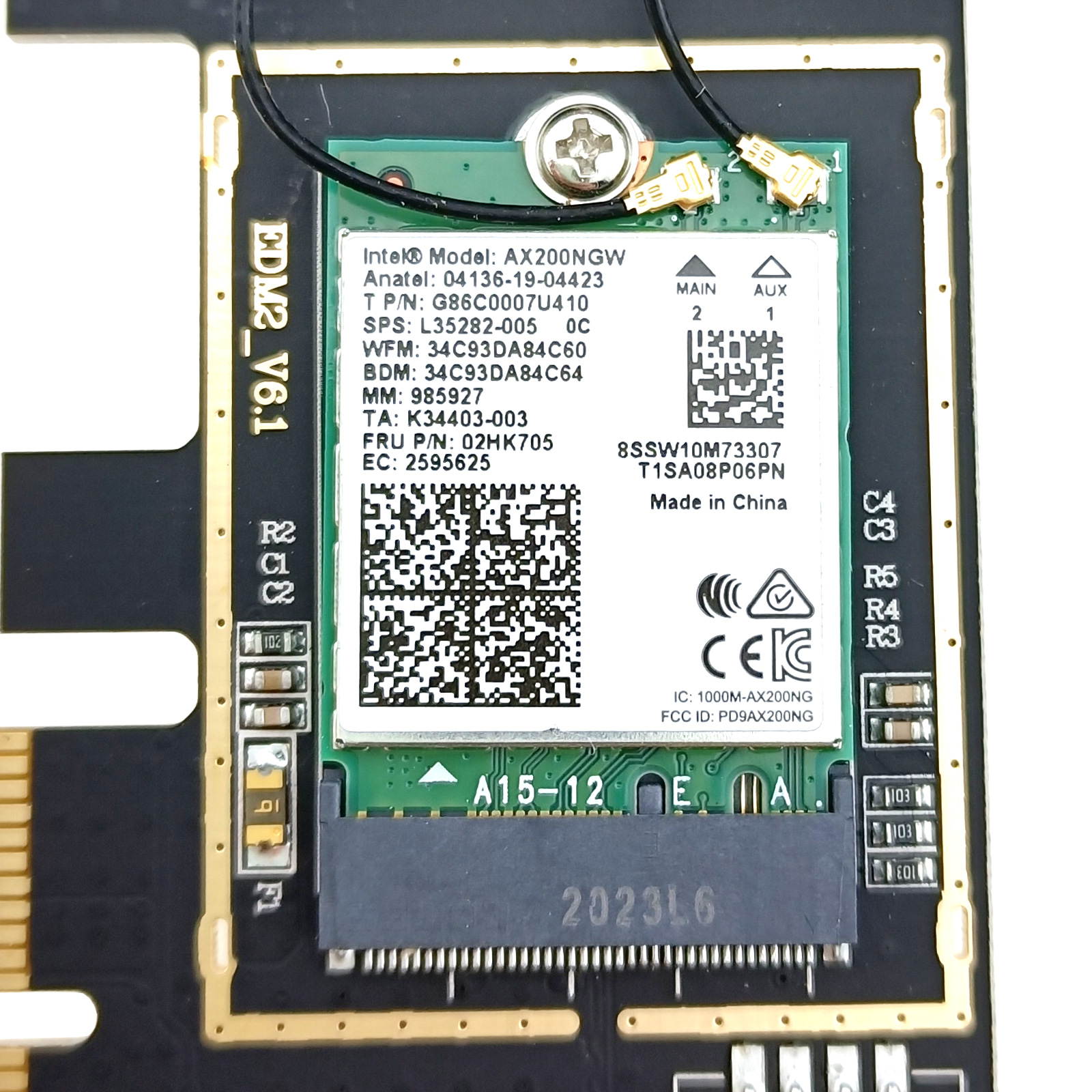 WiFi 6 AX200 PCI-e Desktop PC Wireless Adapter Bluetooth