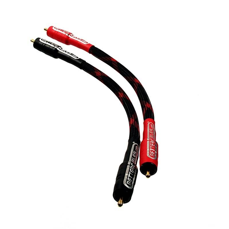 8 Inches  Silver Serpent Anniversary Edition RedBlack RCA Audio Interconnect Cables Stereo Pair 2 Cables HighEnd HighPerformance Premium HiFi Audio