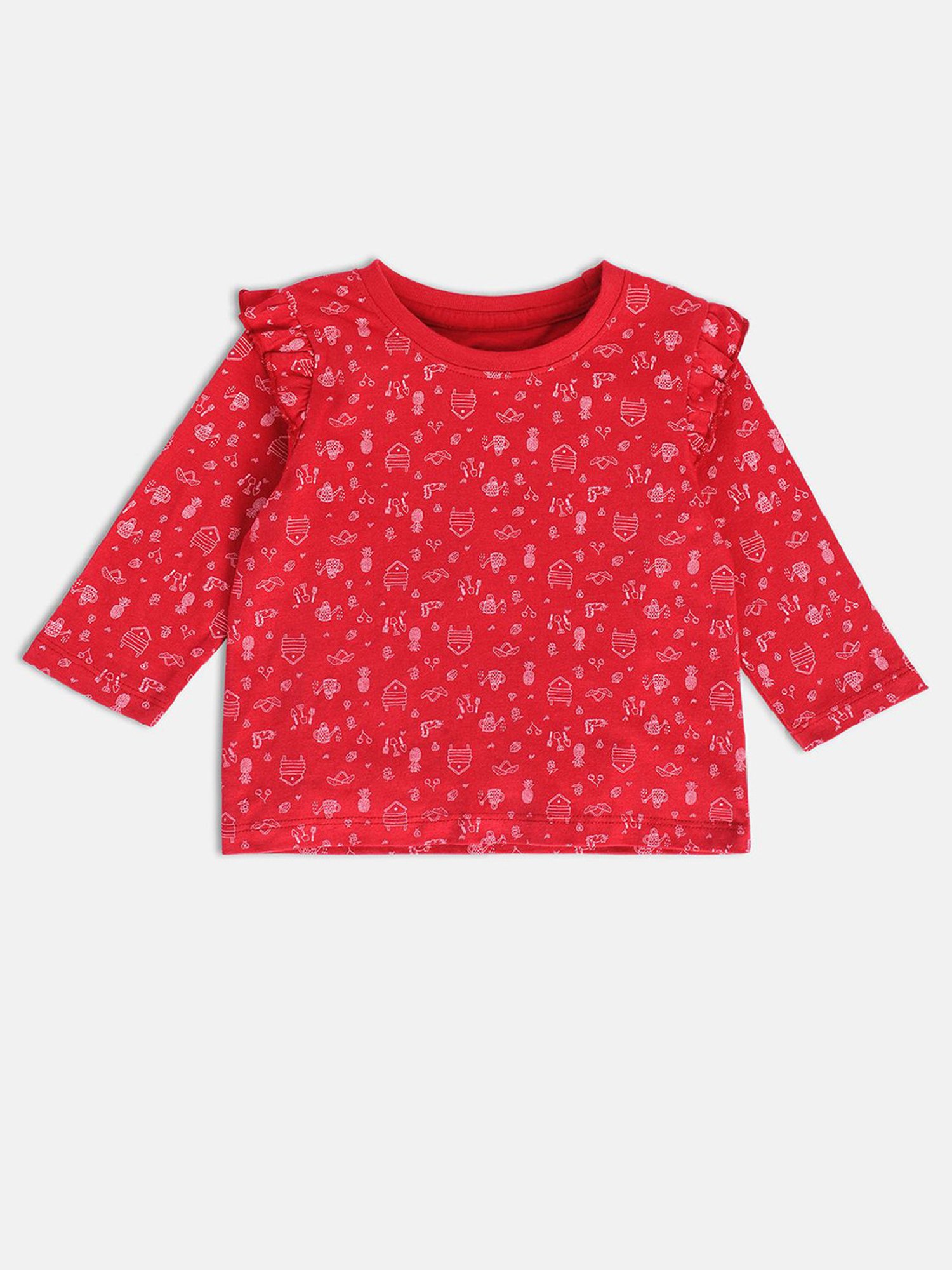 MINIKLUB Kids Red Graphic Print Top with Pants