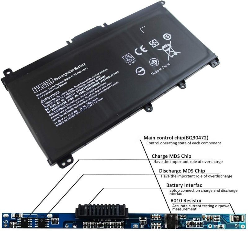 LXHY TF03XL 11.55V 41.9WH Laptop Battery Compatible with HP Pavilion 15-CC 15-CD 15-cc154cl 15-cc060wm 15-cc152od 15-cc055od 17-AR050WM 4 Cells Replacement HSTNN-IB7Y 920046-121 920046-421 HSTNN-LB7X
