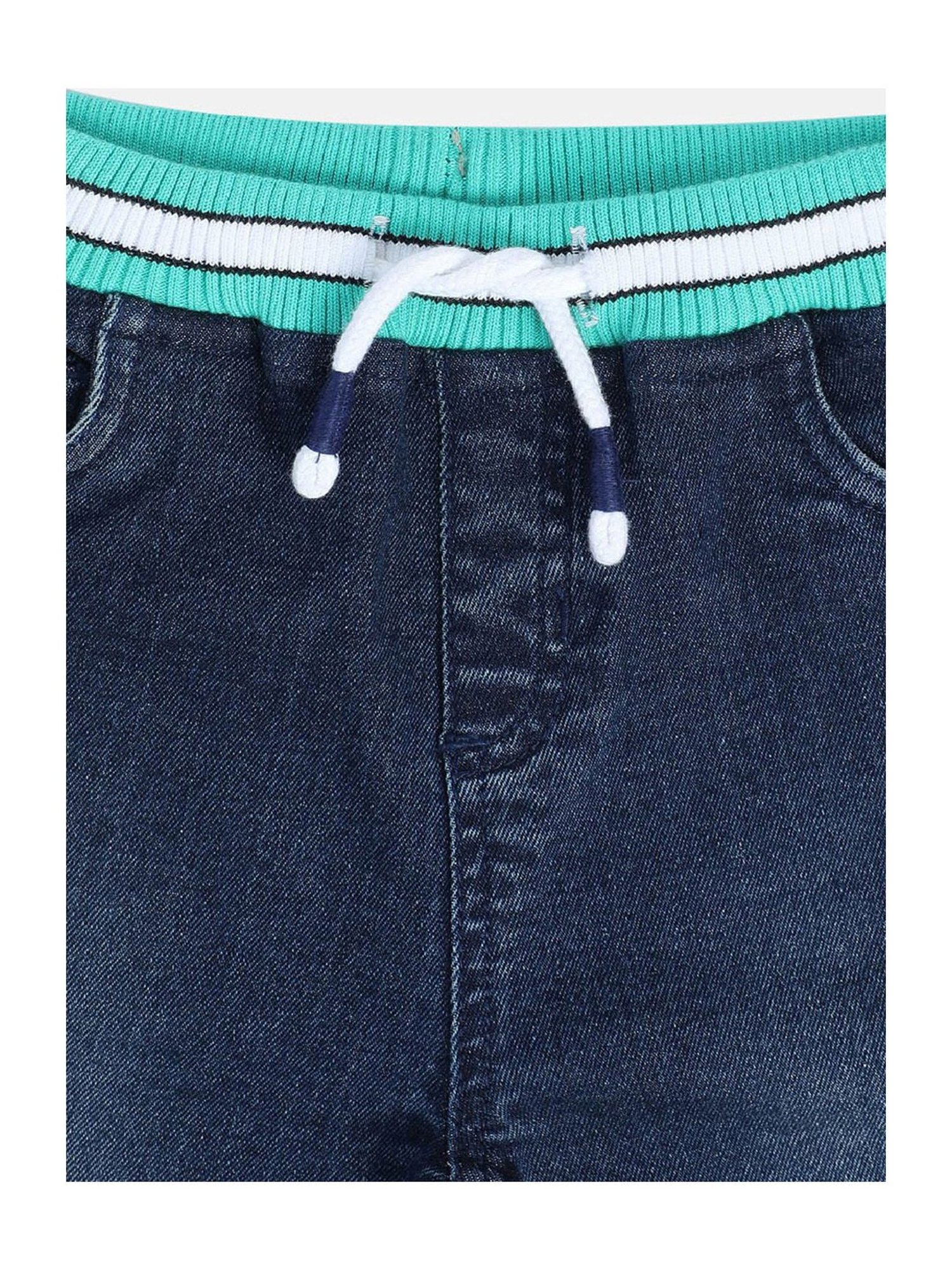 MINIKLUB Boys Blue Solid Denim Pants