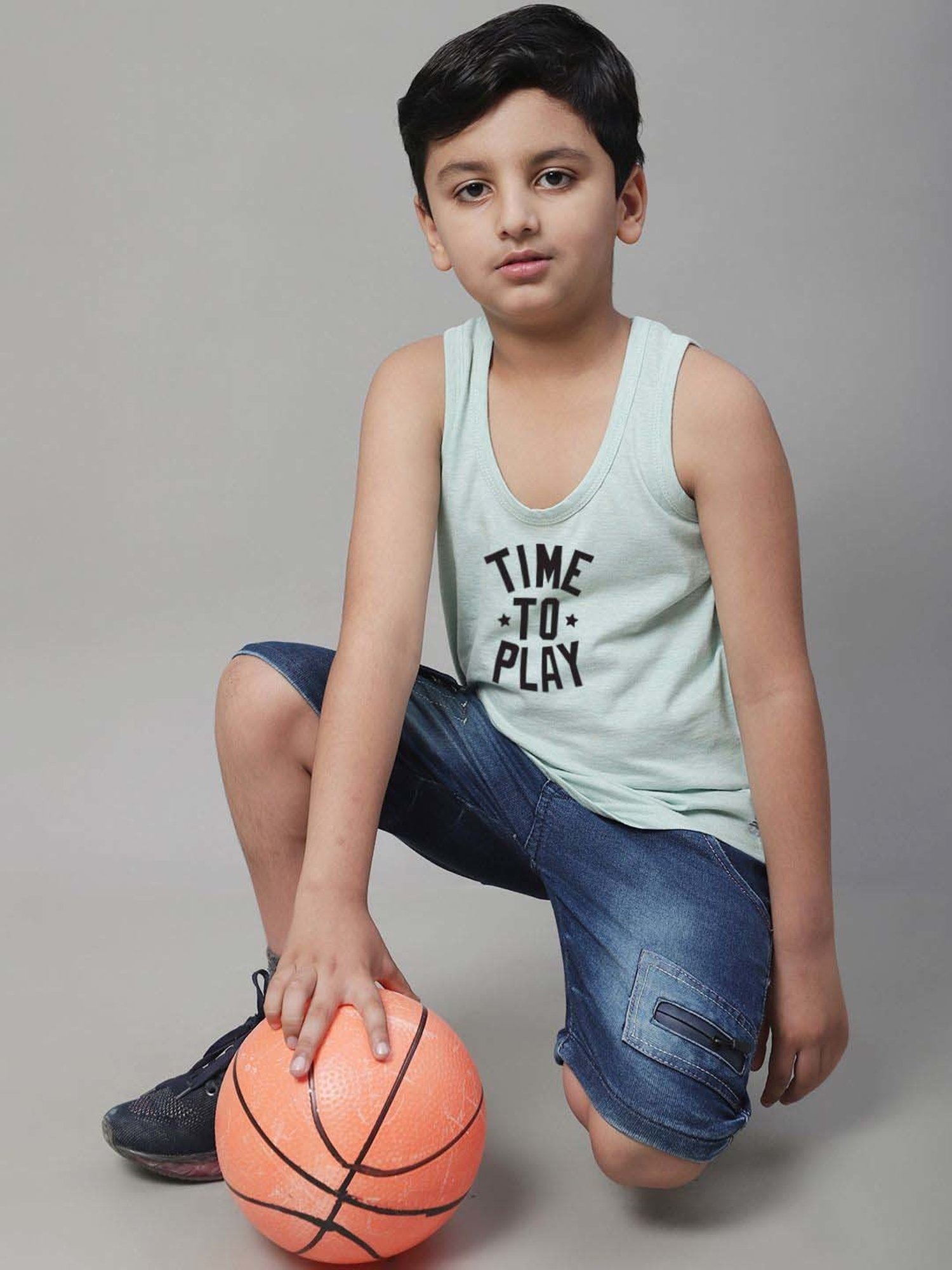 Palm Tree Kids White Printed Vest