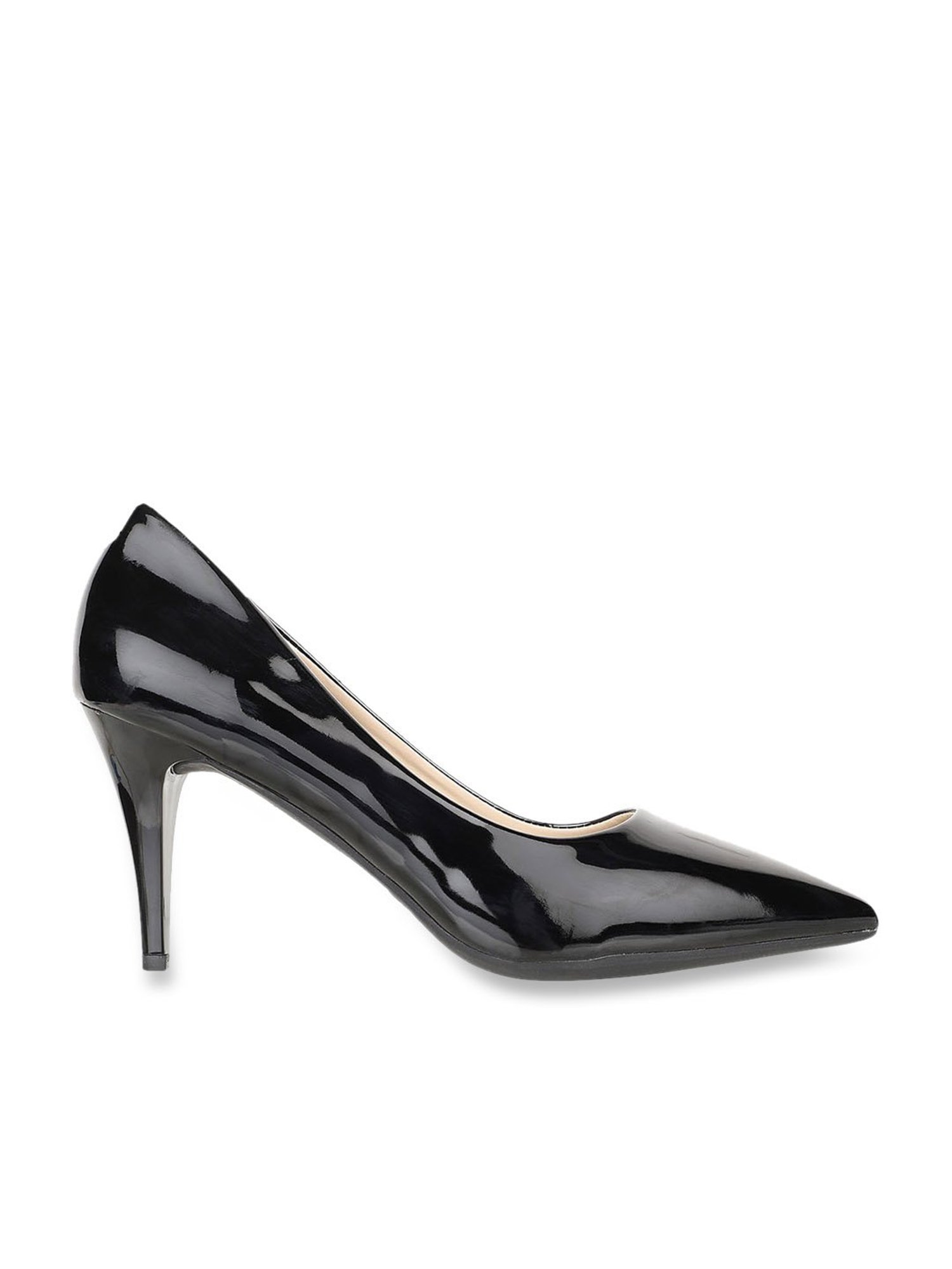 Flat N Heels Women's Black Stiletto Pumps