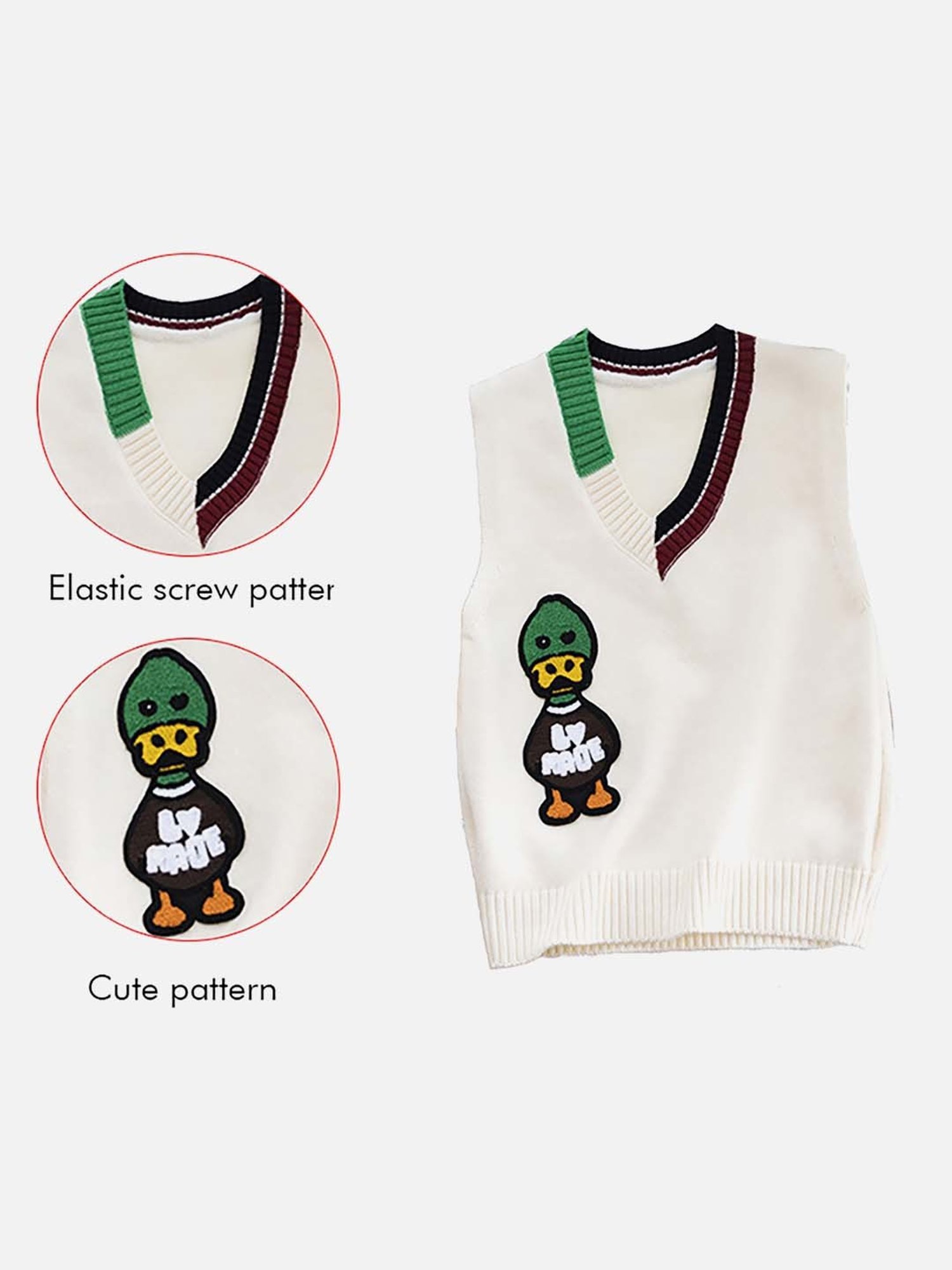 Little Surprise Box Kids Cream Printed Sweater