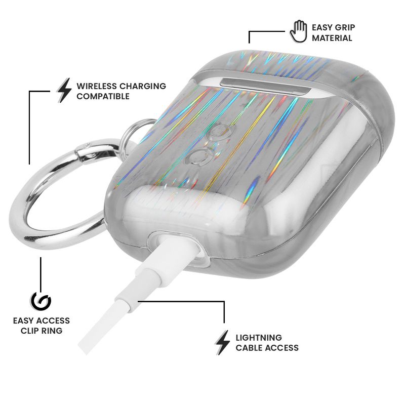 LuMee x Paris HIlton - Airpods Case - Compatible with Apple AirPods Series 1 & 2 - Holographic by Paris Hilton