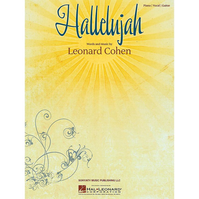 Hal Leonard Hallelujah by Leonard Cohen arranged for piano, vocal and guitar