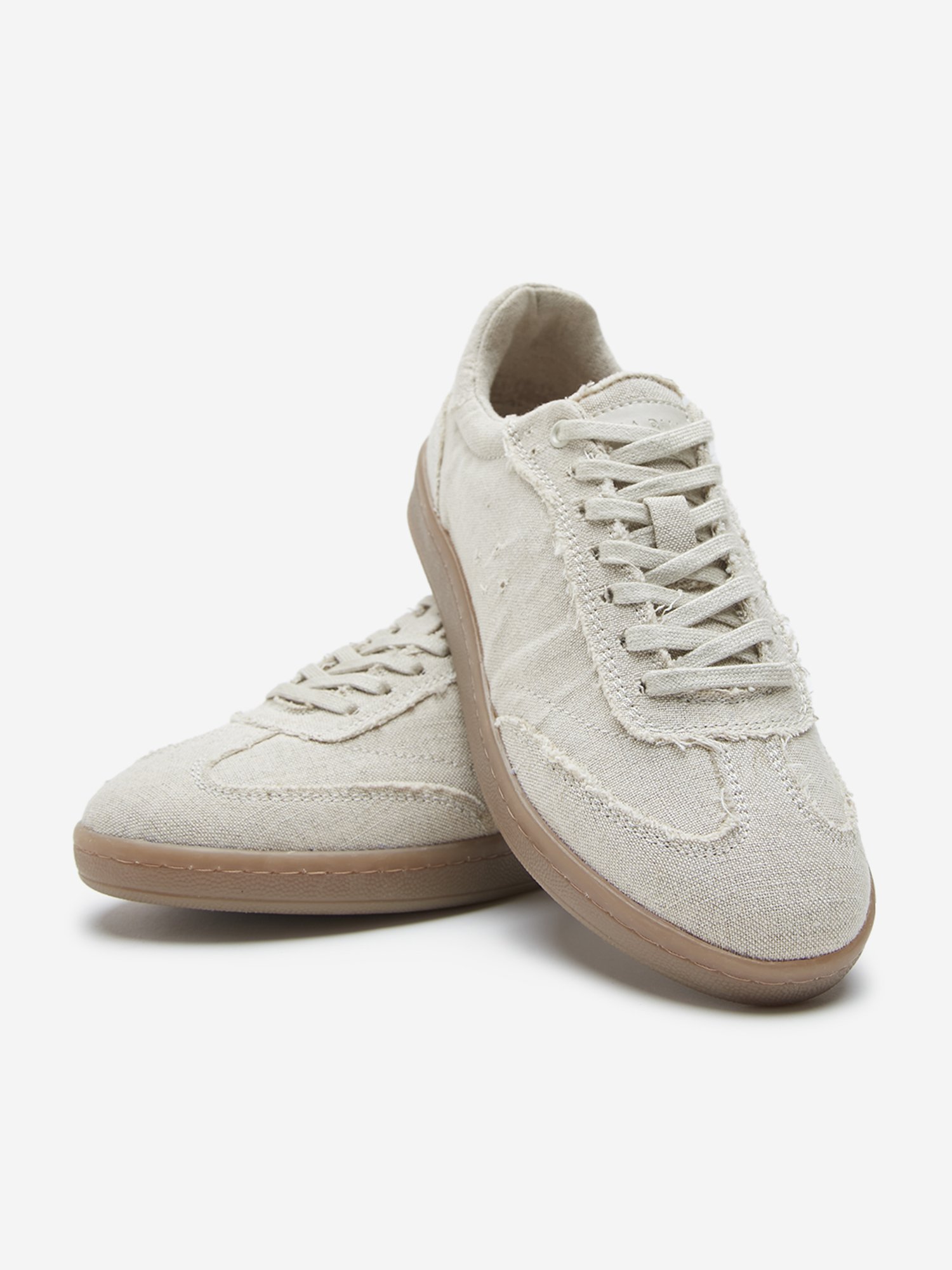 LUNA BLU by Westside Beige Lace-Up Sneakers