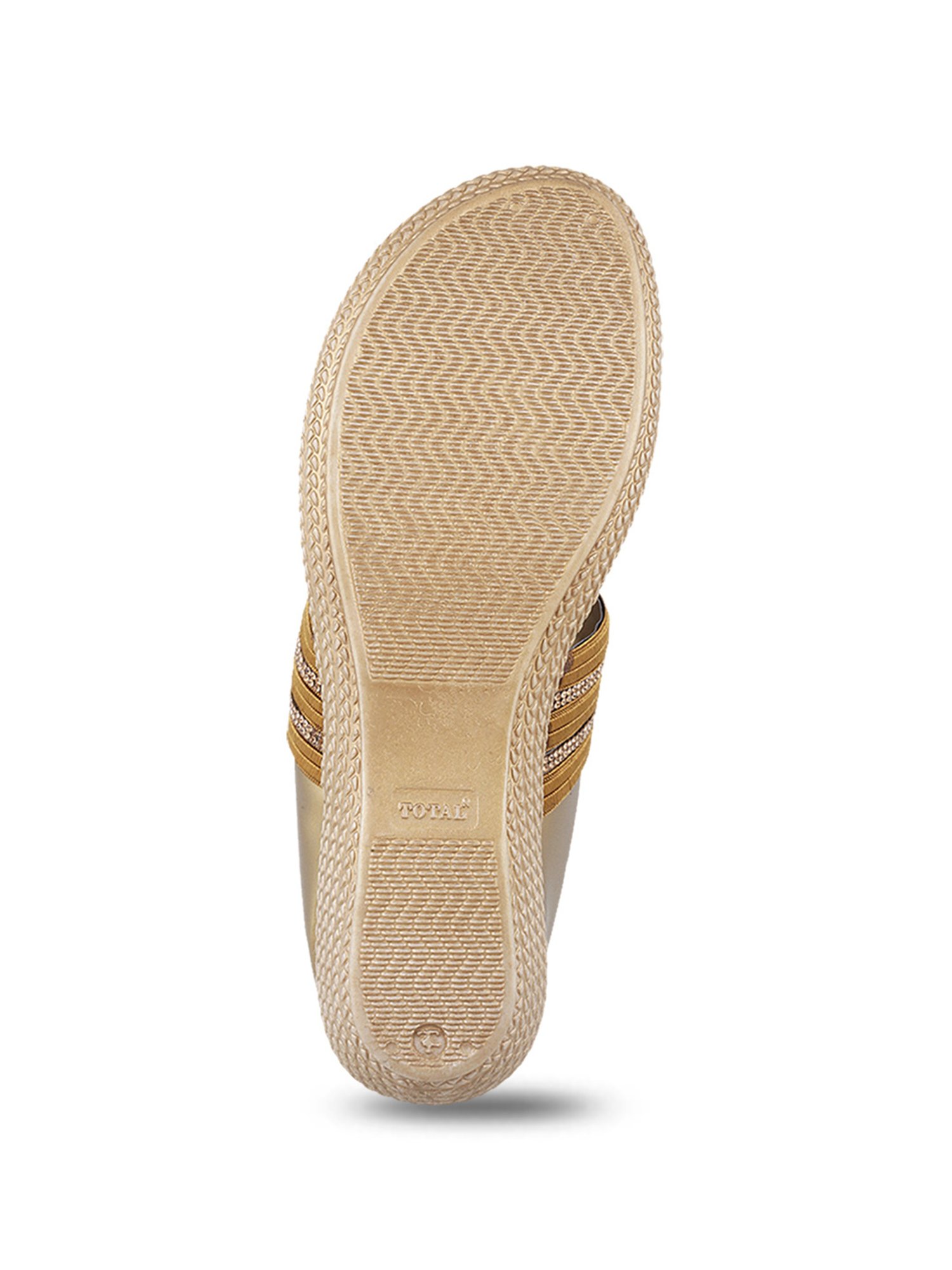 Walkway Women's Antique Gold Toe Ring Wedges