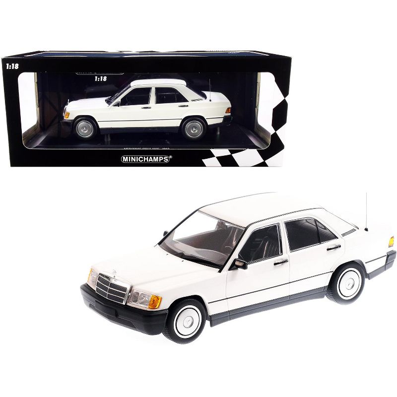 1982 Mercedes Benz 190E (W201) White Limited Edition to 702 pieces Worldwide 1/18 Diecast Model Car by Minichamps