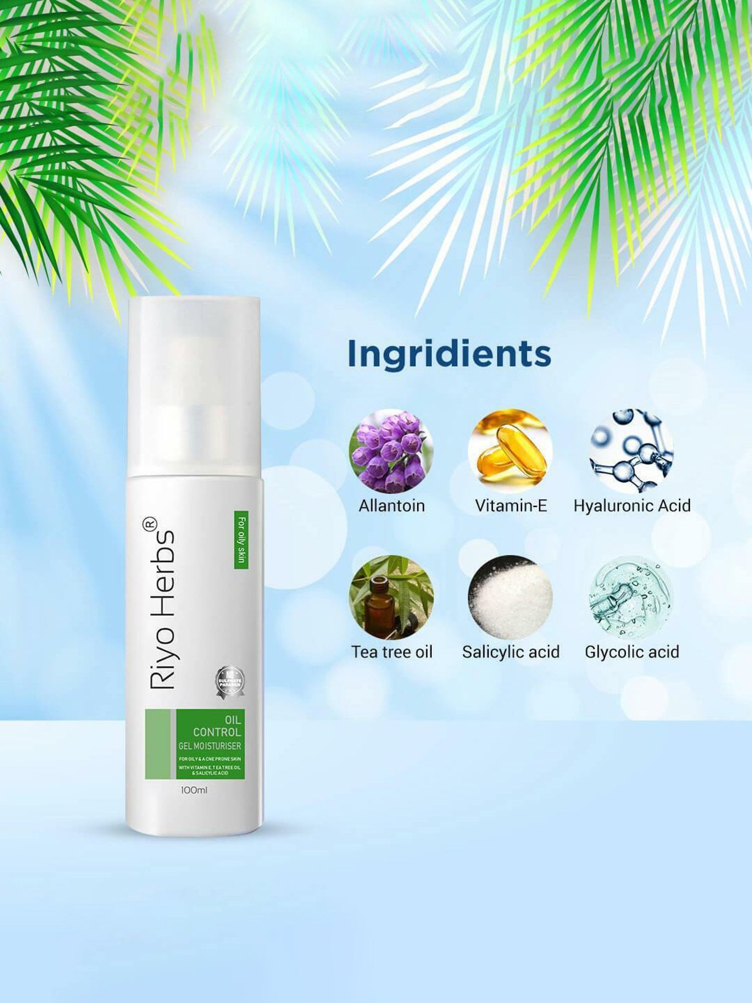 Riyo Herbs Oil Control Moisturizer Gel - 100 ml