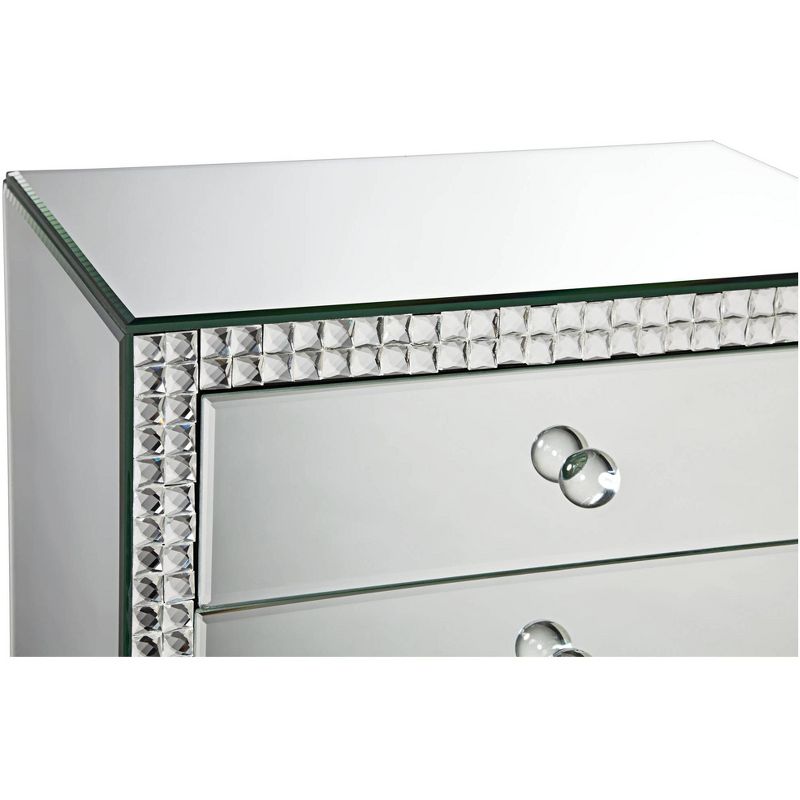 Dahlia Studios Lorain 3-Drawer 12" Wide Mirrored Jewelry Box
