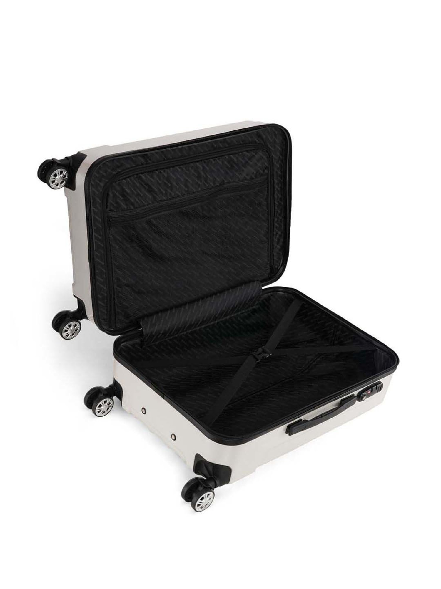Swiss Brand Baden Silver Medium Hard Trolley Bag - 24 cm