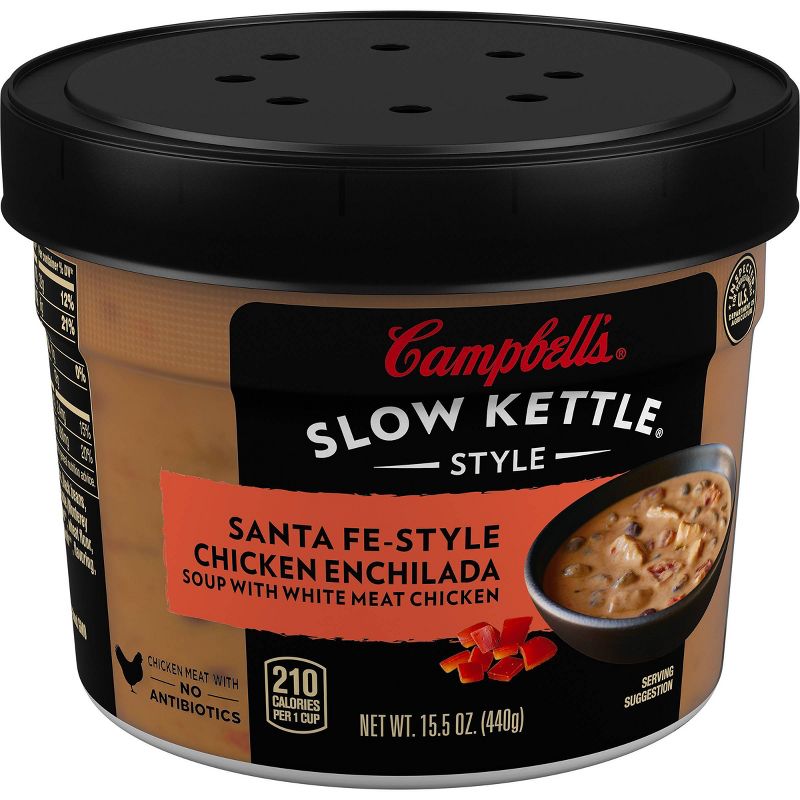 Campbell's Slow Kettle Style Santa Fe Style Chicken Enchilada Soup Microwaveable Bowl 15.5oz
