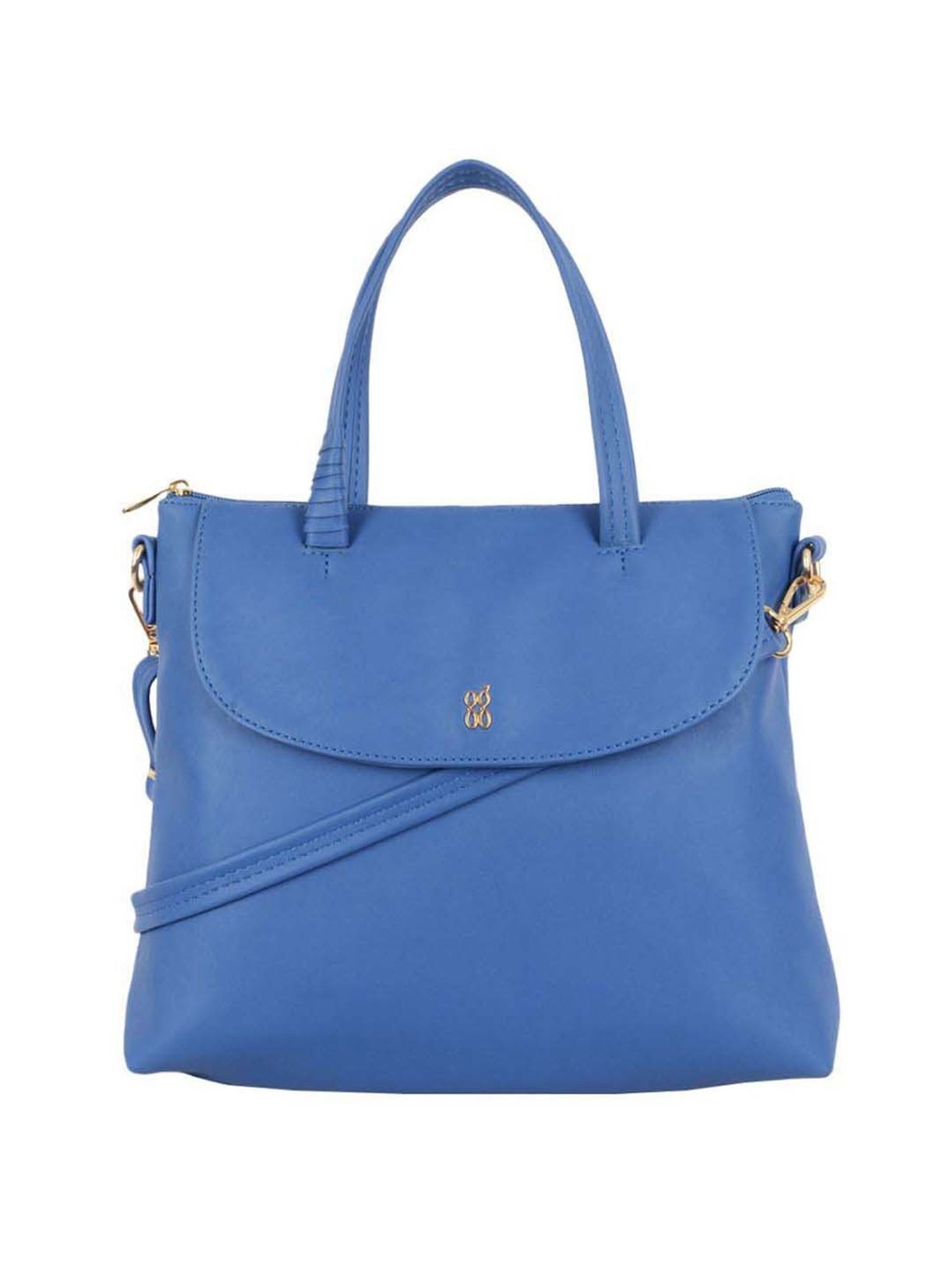 Baggit Persian Blue PVC Solid Tote Handbag